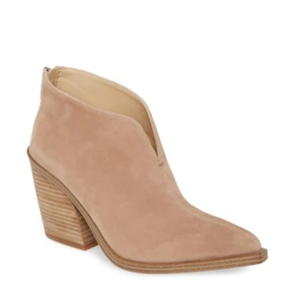 Vince Camuto Beige Suede Ankle Boots